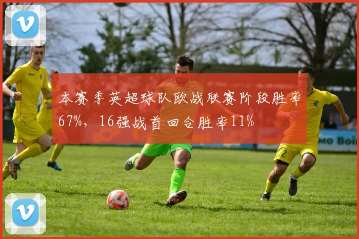 本赛季英超球队欧战联赛阶段胜率67%，16强战首回合胜率11%