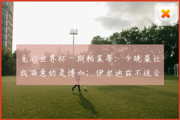 竞彩世界杯 - 斯帕莱蒂：今晚最让我满意的是博加；伊尔迪兹不适合踢中锋